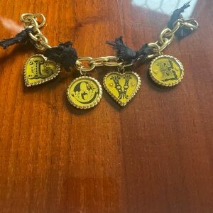 Gold Heart Charm Bracelet